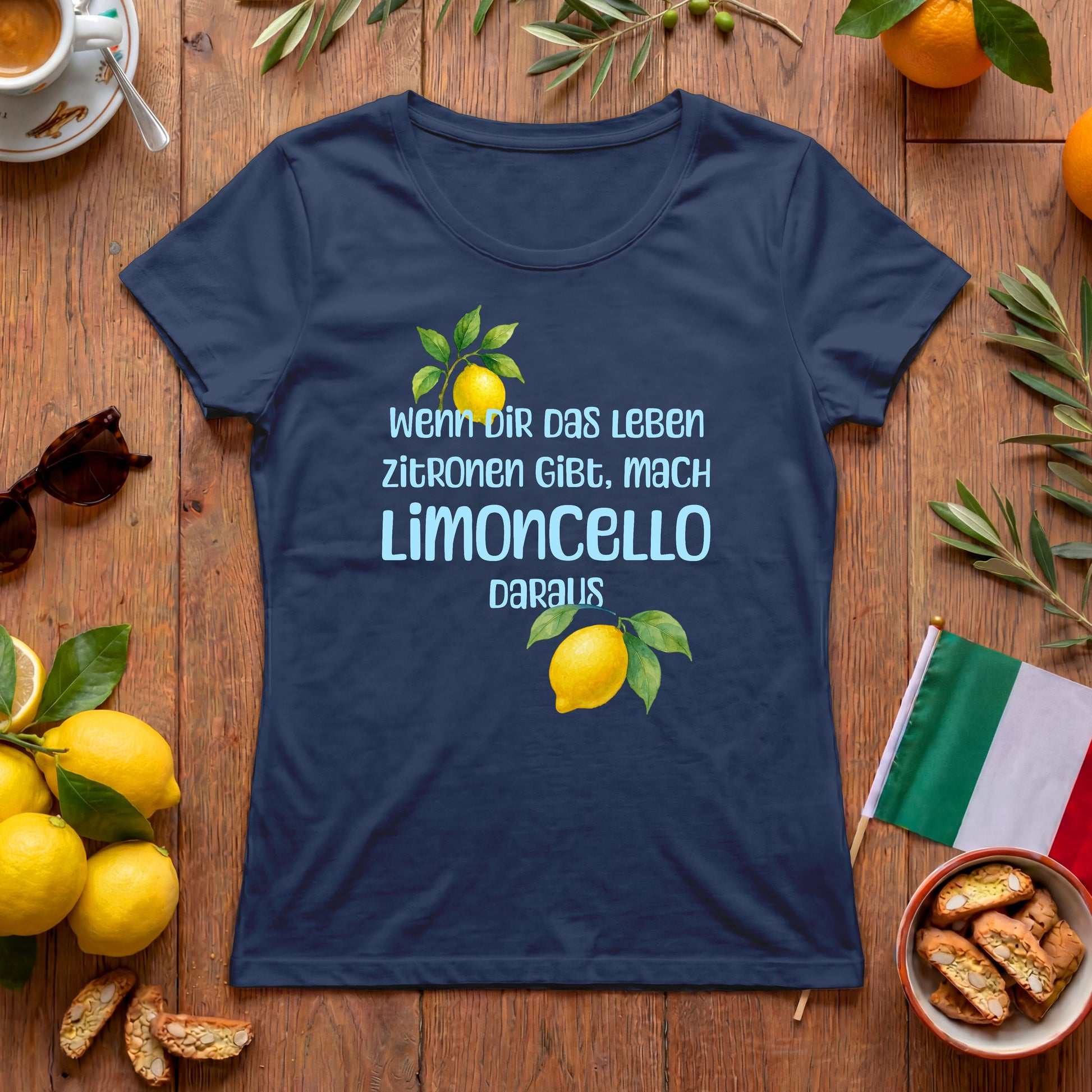 Mach Limoncello - Italien Damen T-Shirt | Lustiger Zitronen-Spruch