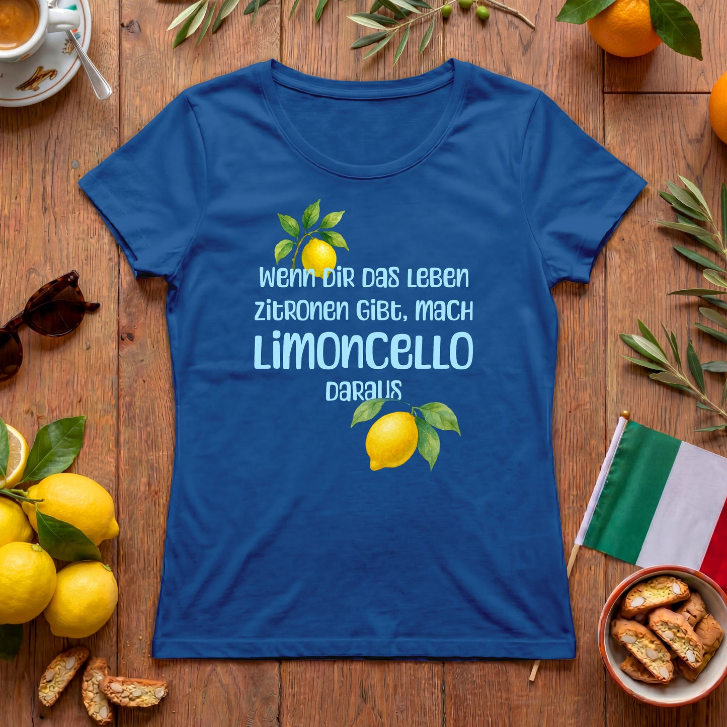 Mach Limoncello - Italien Damen T-Shirt | Lustiger Zitronen-Spruch