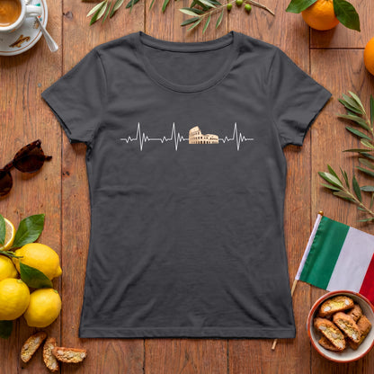 Rom Herzschlag Damen T-Shirt | Italien-Motiv mit Kolosseum