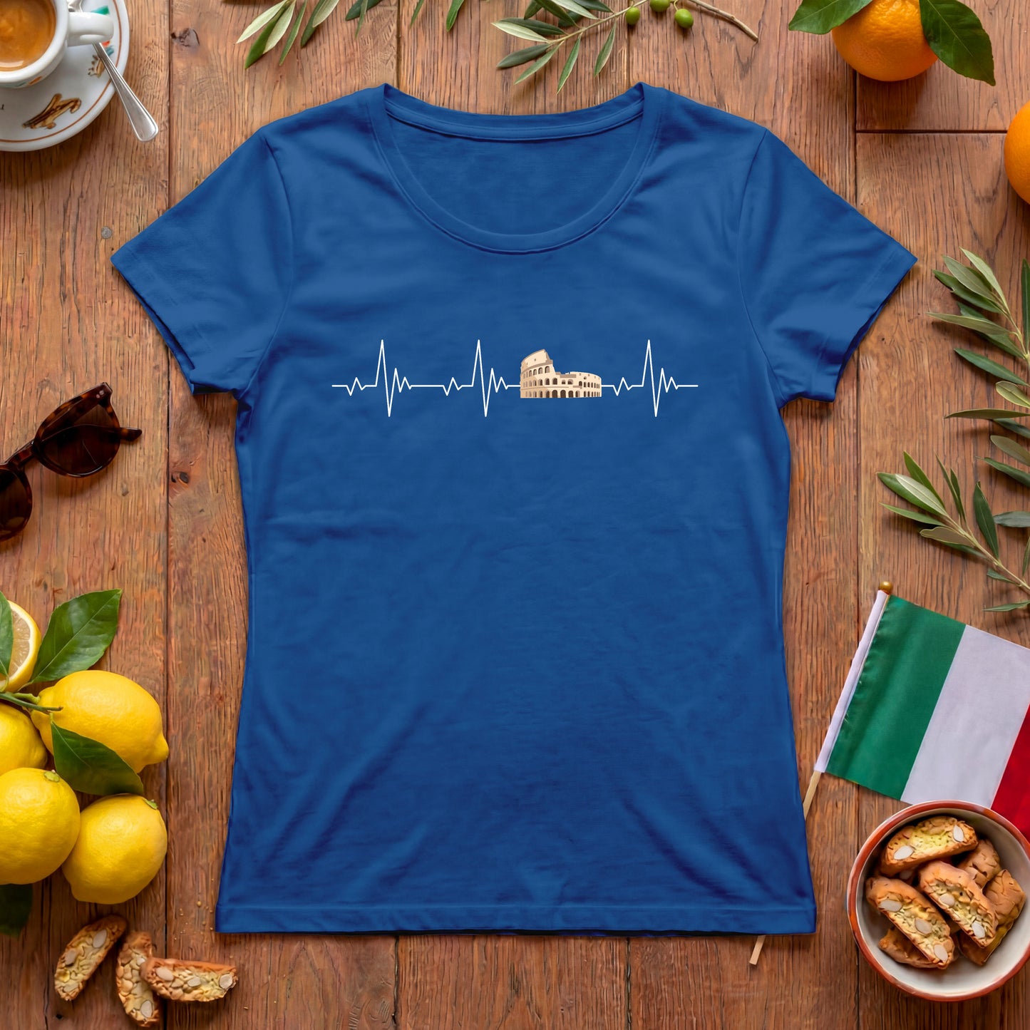 Rom Herzschlag Damen T-Shirt | Italien-Motiv mit Kolosseum