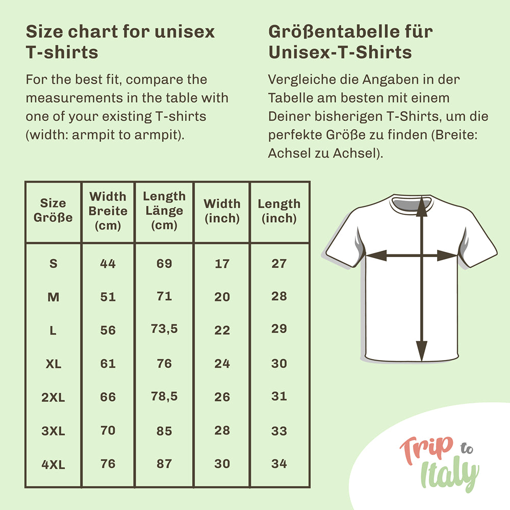 Size Chart | Größentabelle | Unisex T-Shirts