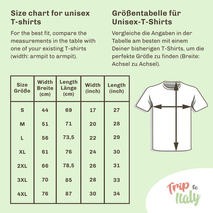 Size Chart | Größentabelle | Unisex T-Shirts